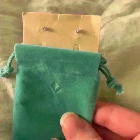 Quiet Luxury Dainty and Delicate Diamond Earrings Set in Sterling Silver! - Picture 4 of 7